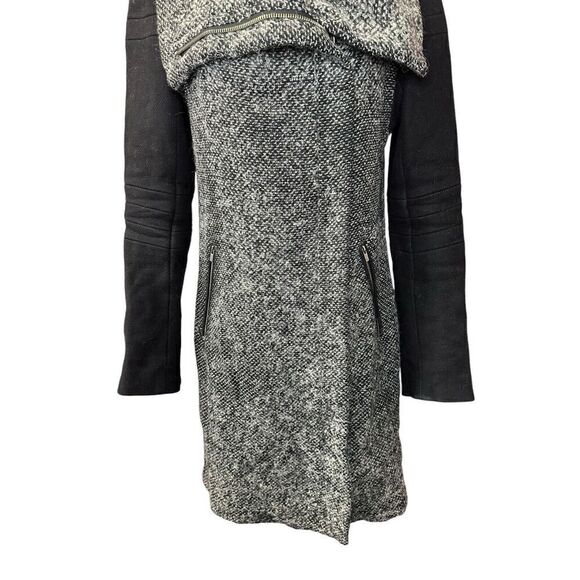 Diane Von Furstenberg Lulu Tech Boucle wool blend Long Jacket coat sz 6 - Picture 7 of 16